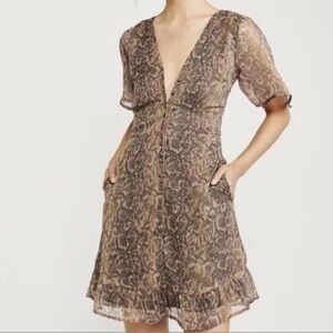 Abercrombie and Fitch, A-line Snake print dress, size XS